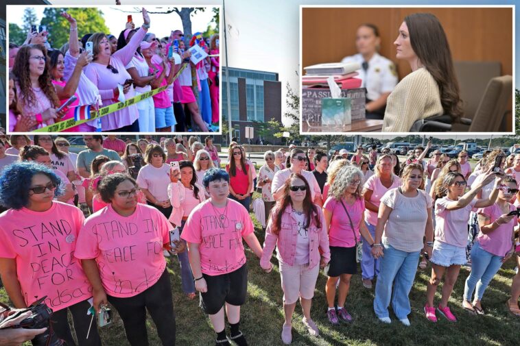 lindsay-clancy’s-pink-ladies-rally-outside-killer-mom’s-triple-murder-trial-—-insist-‘god-is-working-through-us’