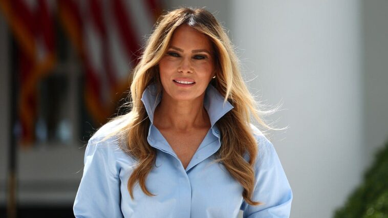 ‘i-heard-you-missed-me’:-melania-trump-turns-heads-in-patriotic-rose-garden-look-for-major-announcement