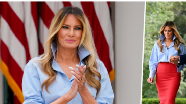fashion-notes:-melania-trump-hosts-rose-garden-event-in-michael-kors,-dior