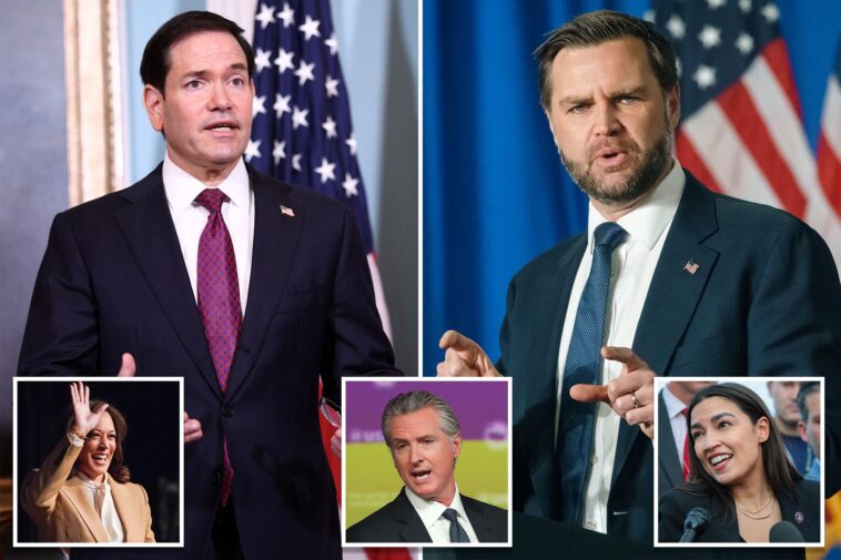 rubio-outperforms-vance-in-hypothetical-2028-match-ups-against-newsom,-harris-and-aoc:-poll