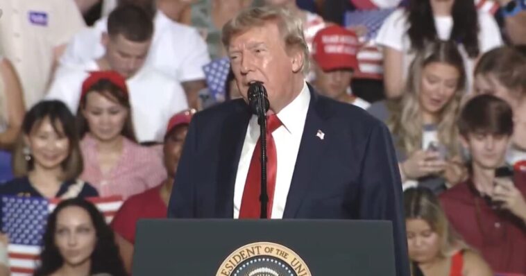 president-trump-shuts-down-protester-at-myrtle-beach-rally-for-graham:-‘your-mom-is-voting-for-us’