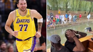 luka-doncic-left-aghast-by-crazed-lakers-fan’s-river-jump-for-shirt-in-slovenia