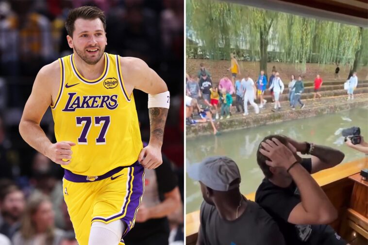 luka-doncic-left-aghast-by-crazed-lakers-fan’s-river-jump-for-shirt-in-slovenia