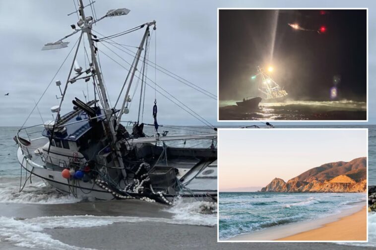 california-beach-shut-down-after-58-foot-boat-runs-aground-—-spilling-toxic-chemicals