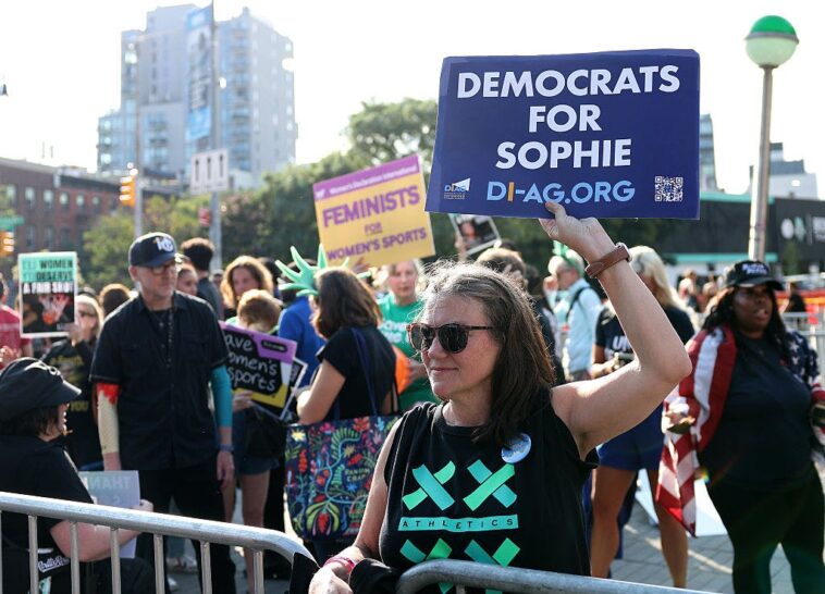 sophie-cunningham-fans-clash-with-trans-activists-outside-fever-game-in-nyc