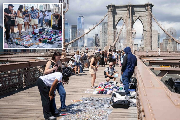 dozens-of-illegal-vendors-swarm-brooklyn-bridge,-crowd-out-licensed-counterparts-including-disabled-vets