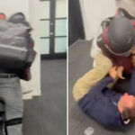 uber-eats-delivery-driver-attacks-barstool-employee-in-shocking,-caught-on-camera-brawl-at-nyc-headquarters