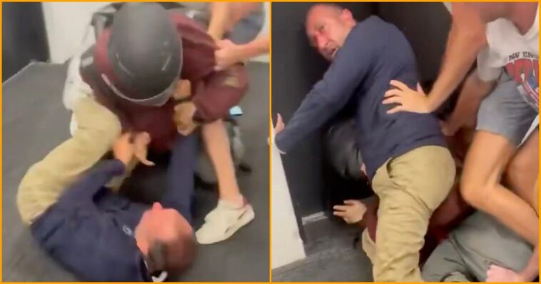 wild-video:-uber-eats-driver-viciously-attacks-barstool-security-guard-at-nyc-headquarters-—-dave-portnoy-issues-scathing-rebuke-to-socialist-mayor-mamdani’s-nyc