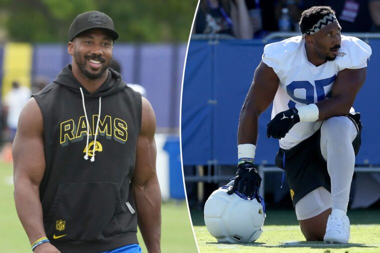myles-garrett’s-mysterious-knee-injury-is-starting-to-raise-eyebrows-at-rams-camp