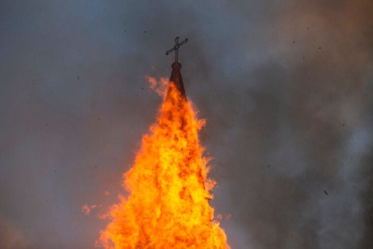 108-year-old-catholic-church-burns-to-the-ground,-man-charged-with-arson