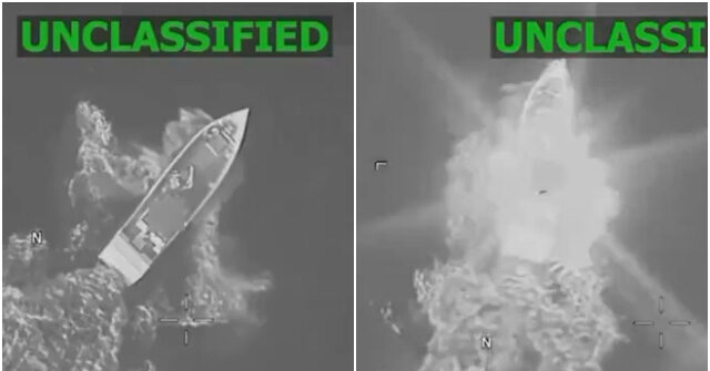 pentagon-blows-up-drug-boat-in-caribbean,-killing-four