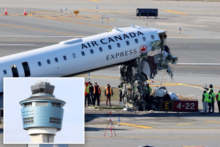 laguardia-air-traffic-controllers-left-work-early-on-night-of-deadly-air-canada-jet-and-fire-truck-collision:-report