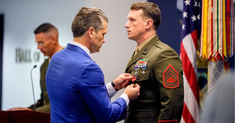 watch:-hegseth-rights-another-biden-wrong-–-upgrades-abbey-gate-heroes’-awards-after-previous-admin-wrongly-downgraded-them