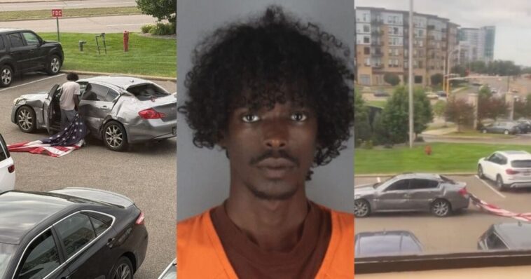 repeat-criminal-charged-after-stealing-american-flag,-dragging-it-behind-his-car,-then-going-back-to-shred-it-in-minnesota-suburb-(video)
