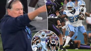 pumped-bill-belichick-sees-controversial-early-call-pay-off-as-unc-stuns-tcu-in-opener