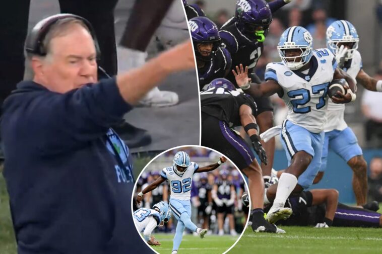 pumped-bill-belichick-sees-controversial-early-call-pay-off-as-unc-stuns-tcu-in-opener