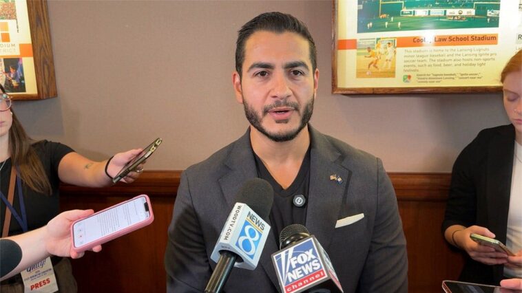 abdul-el-sayed-peppered-with-questions-on-hasan-piker-link,-fracture-with-jewish-dems-at-michigan-convention