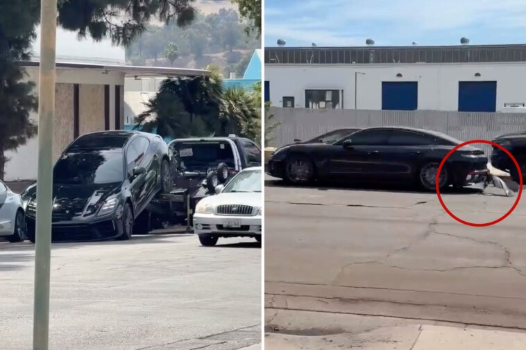 wild-moment-la-porsche-owner-speeds-off-in-his-car-mid-tow,-leaving-bumper-behind-in-frantic-escape