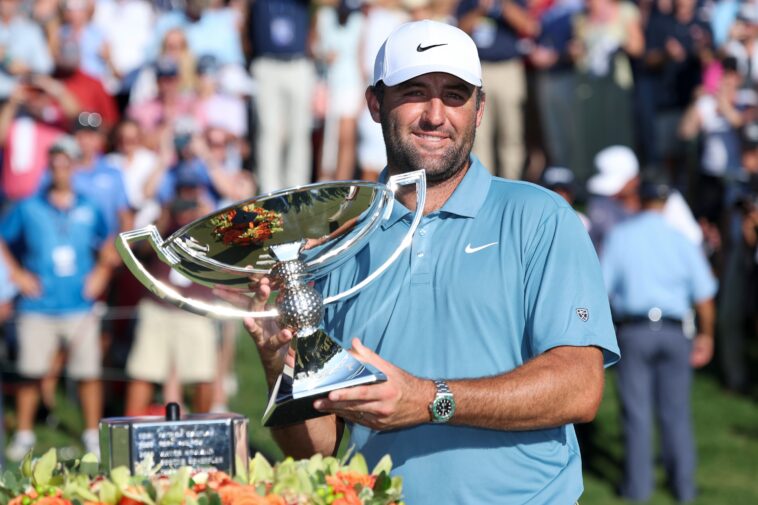 scottie-scheffler-rallies-to-win-$10-million-purse,-fedex-cup-while-passing-tiger-woods-in-career-earnings