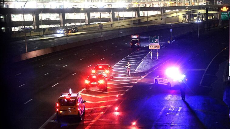 airport-chaos-erupts-after-driver-suddenly-smashes-through-fence,-hits-plane-and-tractor:-police