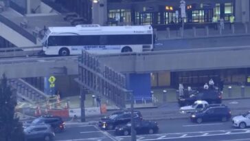 13-hurt-at-newark-airport-after-shuttle-bus-smashes-into-concrete-wall-—-snarling-traffic