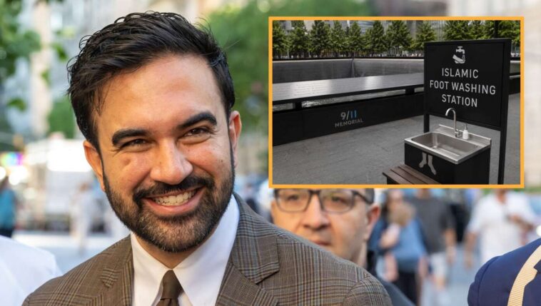 mamdani-installs-muslim-foot-washing-station-at-9/11-memorial