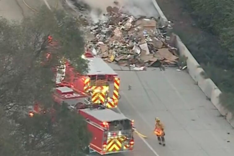 mayhem-on-critical-california-freeway-ramp-as-semitruck-erupts-in-flames