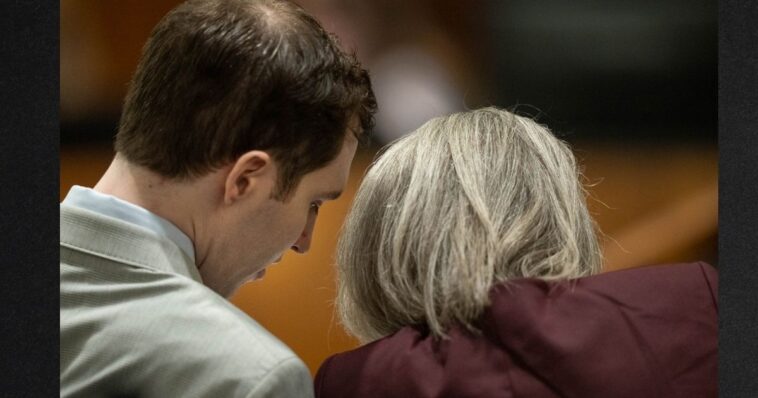 tyler-robinson-jokes-and-smiles,-erika-kirk-holds-head-in-hands-during-pivotal-day-in-court