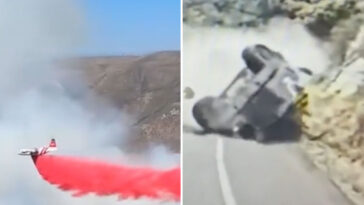 colorado-fire-sparked-by-truck-flipping-near-yosemite-as-heart-stopping-dashcam-emerges
