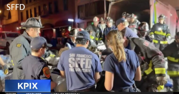 only-in-san-francisco:-man-digging-through-dumpster-accidentally-gets-loaded-into-garbage-truck-and-buried-under-30-cubic-yards-of-trash-as-driver-activates-compactor-—-25-firefighters-launch-wild-rescue