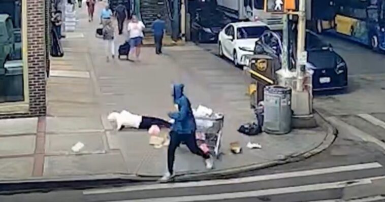 mamdani’s-paradise:-watch-stranger-smash-unsuspecting-90-year-old-woman-with-baby-carriage