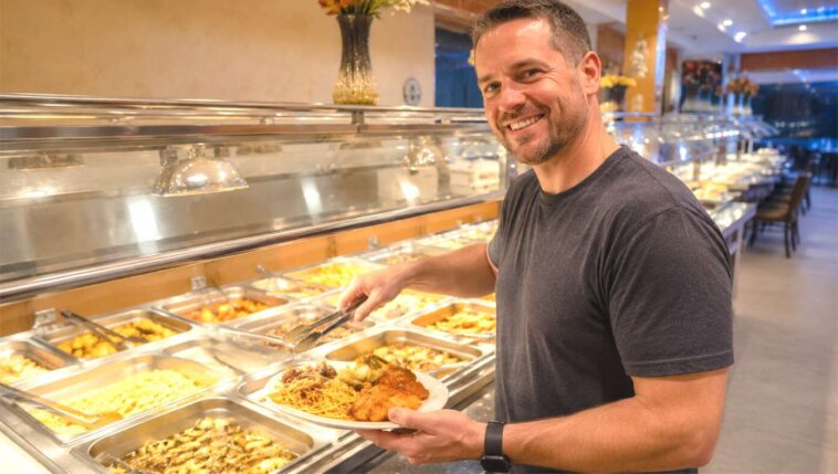 adventurous-gourmet-samples-the-exotic-delicacies-of-the-far-east-at-local-chinese-buffet