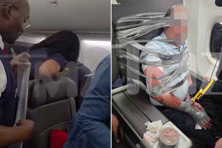 airline-passenger-duct-taped,-zip-tied-after-hurling-racist,-homophobic-slurs-in-mid-air-meltdown