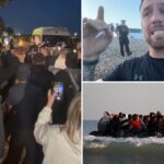 hundreds-of-demonstrators-face-off-with-uk-police-to-protest-boats-carrying-migrants-across-channel