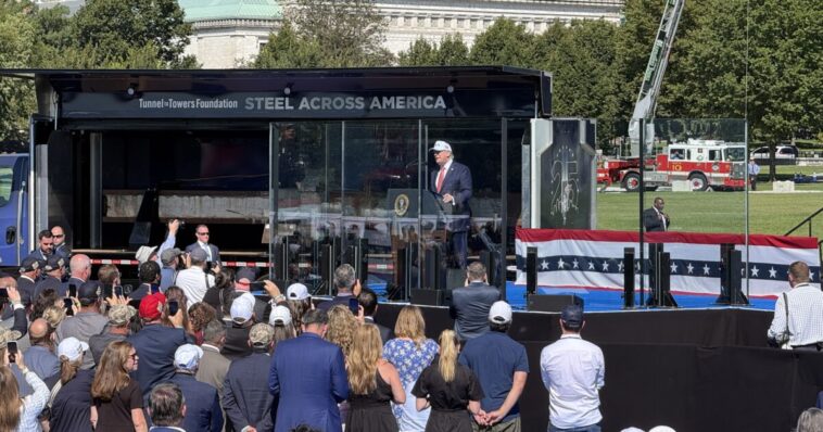 watch-live:-president-trump-participates-in-steel-across-america-event-commemorating-9/11-with-first-responders-–-10:35-am-et