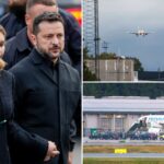 drone-nearly-strikes-zelensky’s-plane-before-takeoff-for-norwegian-king’s-funeral,-pm-says