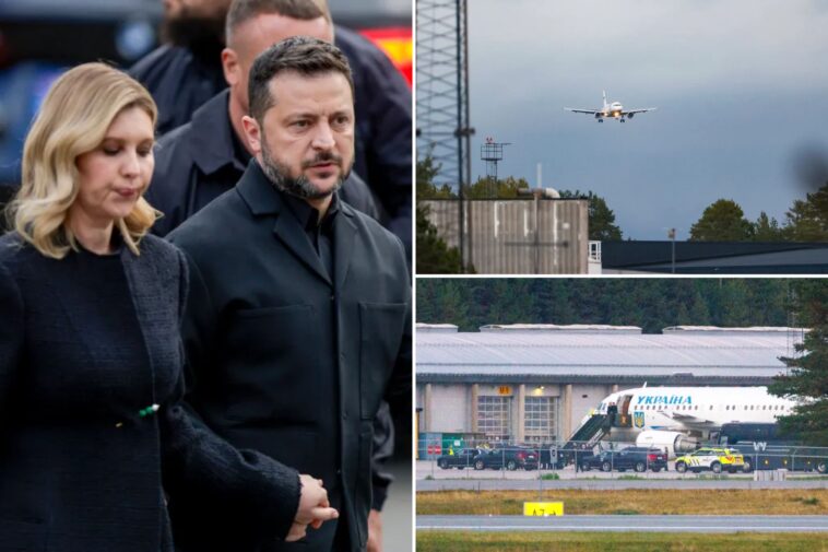 drone-nearly-strikes-zelensky’s-plane-before-takeoff-for-norwegian-king’s-funeral,-pm-says