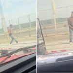 nyc-daredevil-dances,-jumps-on-flatbed-truck-as-it-speeds-across-george-washington-bridge,-wild-video-shows