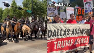 watch:-dozens-of-riot-police,-anti-trump-crowd-engage-in-full-on-standoff-outside-rnc-–-arrests-made