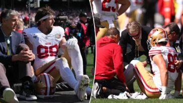 another-49ers-skill-position-player-carted-off-with-knee-injury-against-rams