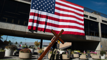 charlie-kirk-supporters-return-to-site-of-assassination-1-year-later:-‘we-are-still-standing’