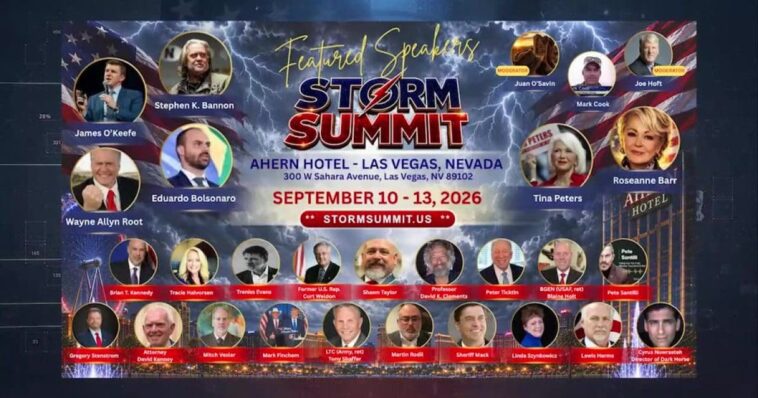 the-storm-summit-starts-in-las-vegas-with-james-o’keefe,-steve-bannon,-roseanne-barr,-tina-peters,-wayne-root,-and-many-more