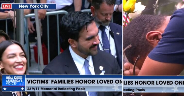 watch:-mamdani-and-aoc-seen-smiling-and-laughing-as-names-of-9/11-victims-are-read