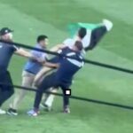 despicable:-palestinian-flag-waving-invader-storms-yankee-stadium-field-at-exactly-9:11-pm.-on-the-25th-anniversary-of-9/11-—-patriotic-fans-respond-with-“usa!”-chants-and-beer-cans