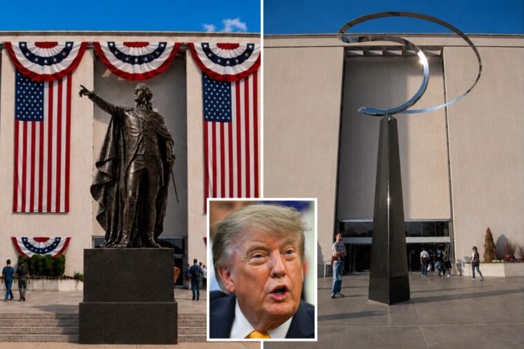 trump-demands-smithsonian-replace-‘strange-modernist’-sculpture-that-‘inspires-no-one’-with-30-foot-tall-‘washington-colossus’ 