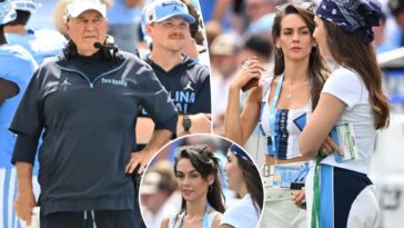 jordon-hudson-emerges-to-join-bill-belichick,-unc-on-sideline-for-home-opener-win