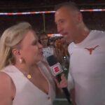 texas’-steve-sarkisian-abruptly-ends-espn-postgame-interview:-‘texas-fight’