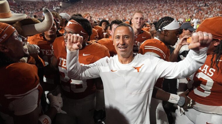 texas-coach-steve-sarkisian’s-awkward-espn-interview-divides-internet-during-team’s-win-over-ohio-state