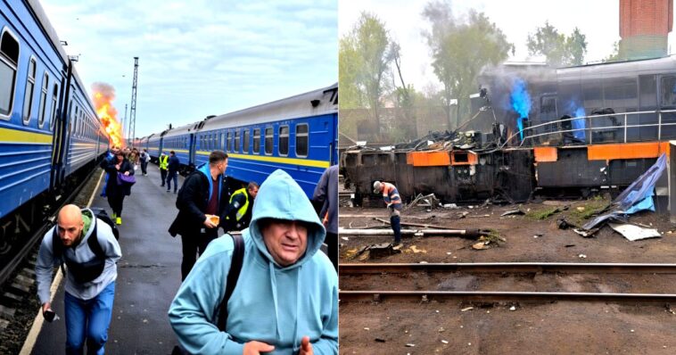 new:-train-behind-boris-johnson’s-struck-by-drone-in-ukrainian-border-with-poland-–-former-british-pm-unharmed-by-attack-(videos)