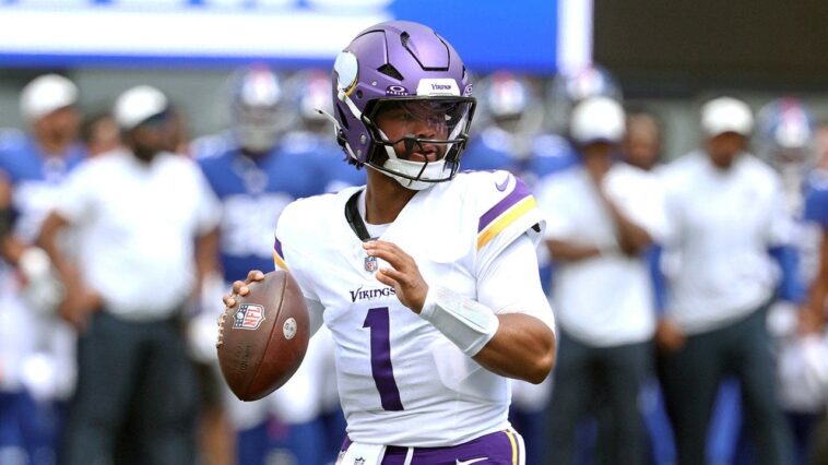 kyler-murray-knocked-out-of-vikings-debut-after-forearm-to-the-helmet-and-blow-to-neck-by-two-packers